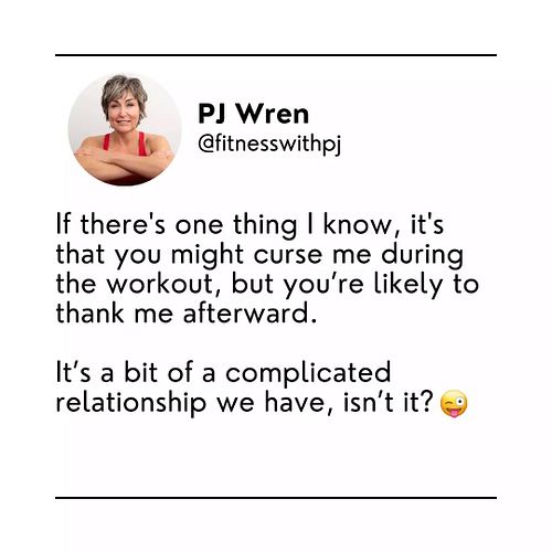 Fitness with PJ: Where cursing is encouraged. 🙌🏾🙌🏻🙌🏿