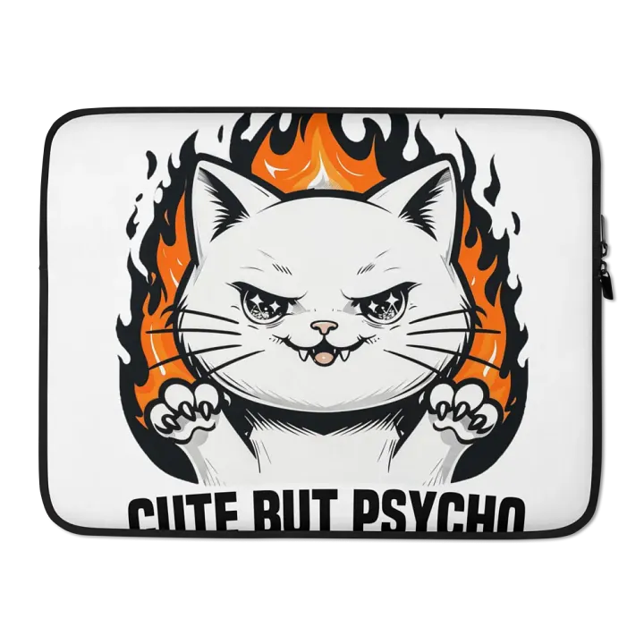 cute but psycho laptop case product image (2)