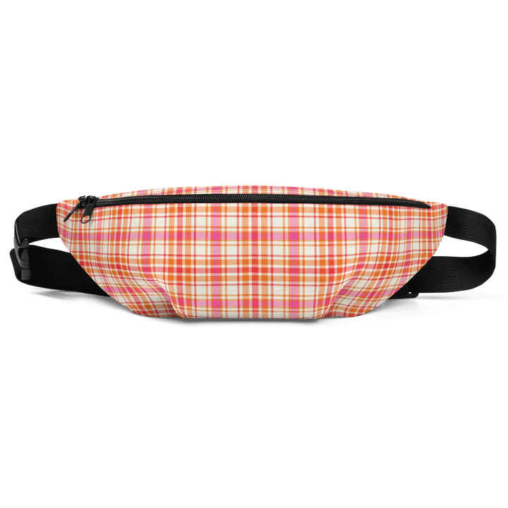Orange and Hot Pink Plaid Fanny Pack product image (2)