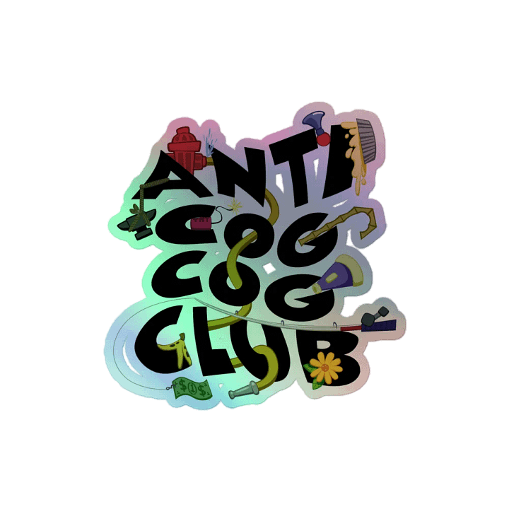 Anti Cog Cog Club Holographic Sticker product image (2)