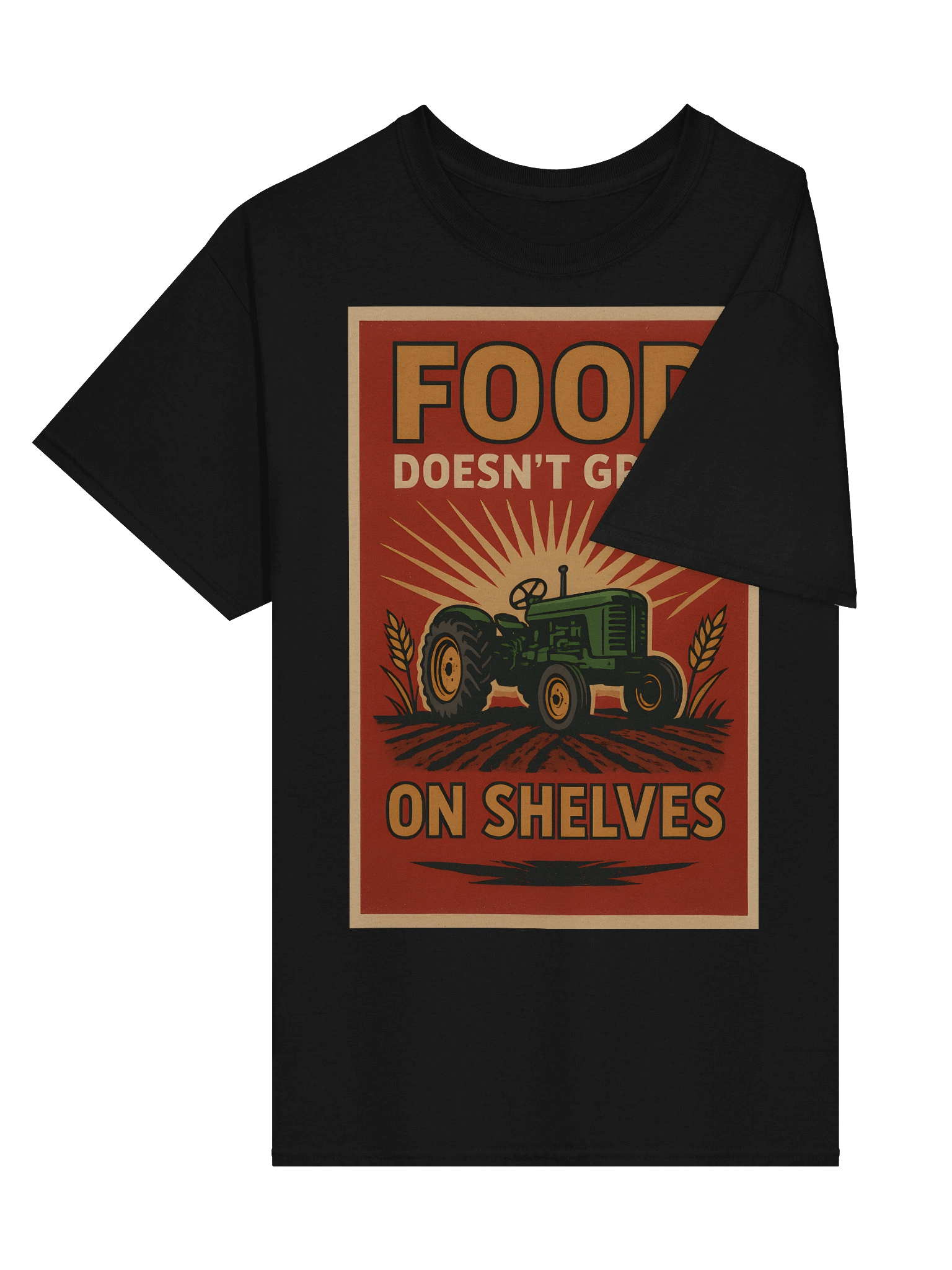 Food doesn't grow on shelves T-shirt product image (3)