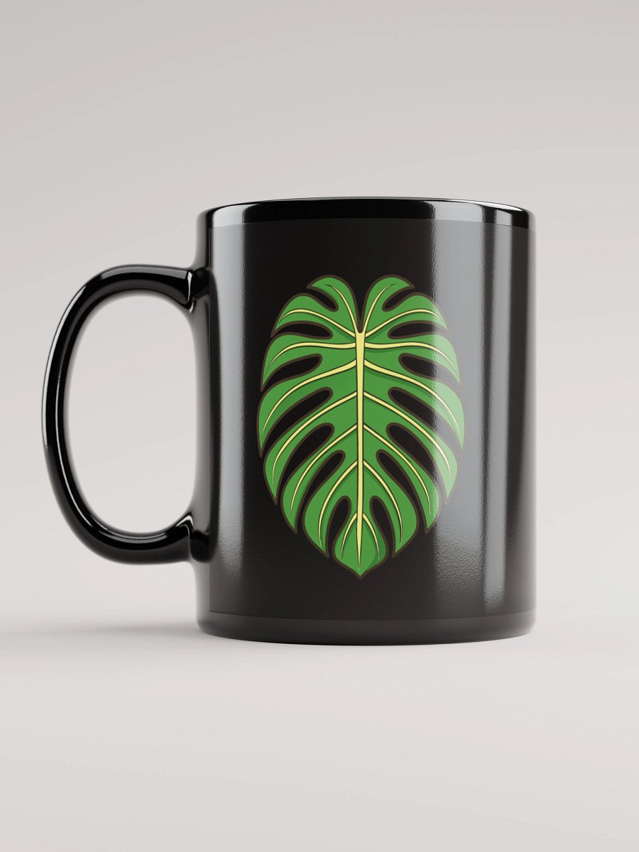 Symmetrical Monstera Leaves Black Mug product image (11)