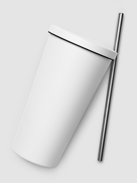 Photo showing Insulated Tumbler with a Straw