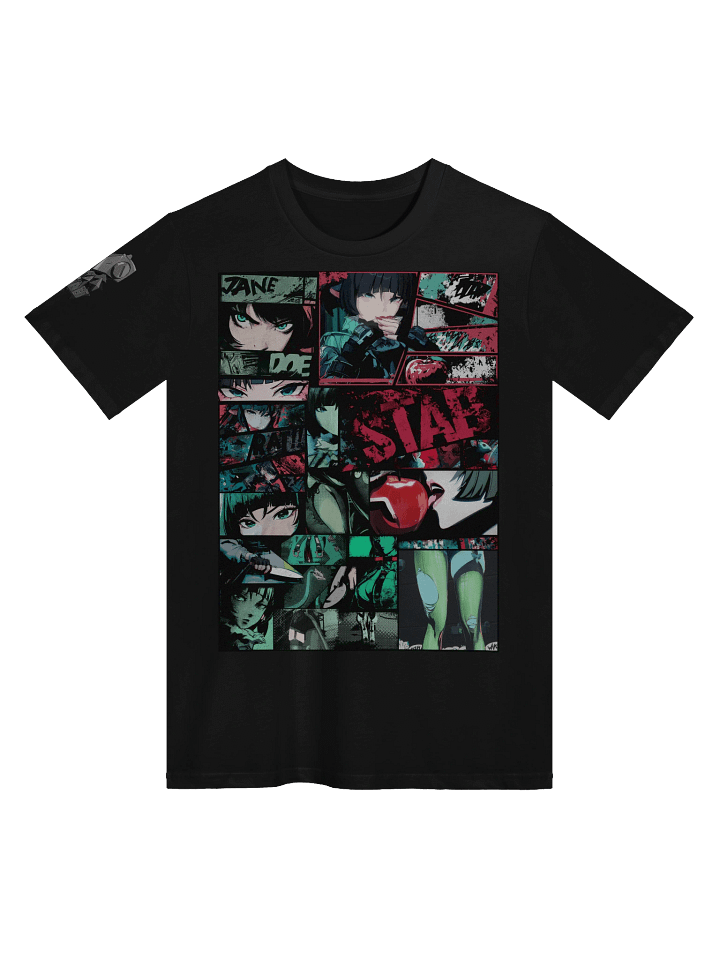 3-Print Premium Heavyweight Jane Doe "STAB!" Design T-Shirt with Shoulder Print AND BackPrint! Zenless Zone Zero product image (1)