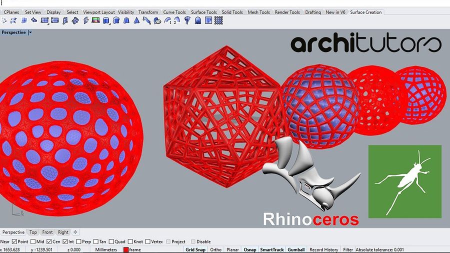 Parametric Geodestic Domes Design Grasshopper Rhino Files Download product image (1)