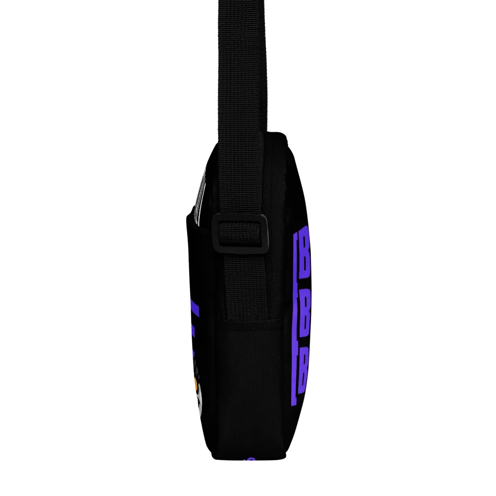 THE SIDE BAG in BLACK and PURPLE product image (4)