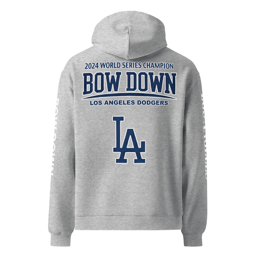 "Bow Down" LA Dodgers 2024 World Series Champion Hoodie | MLB Home Locker product image (3)