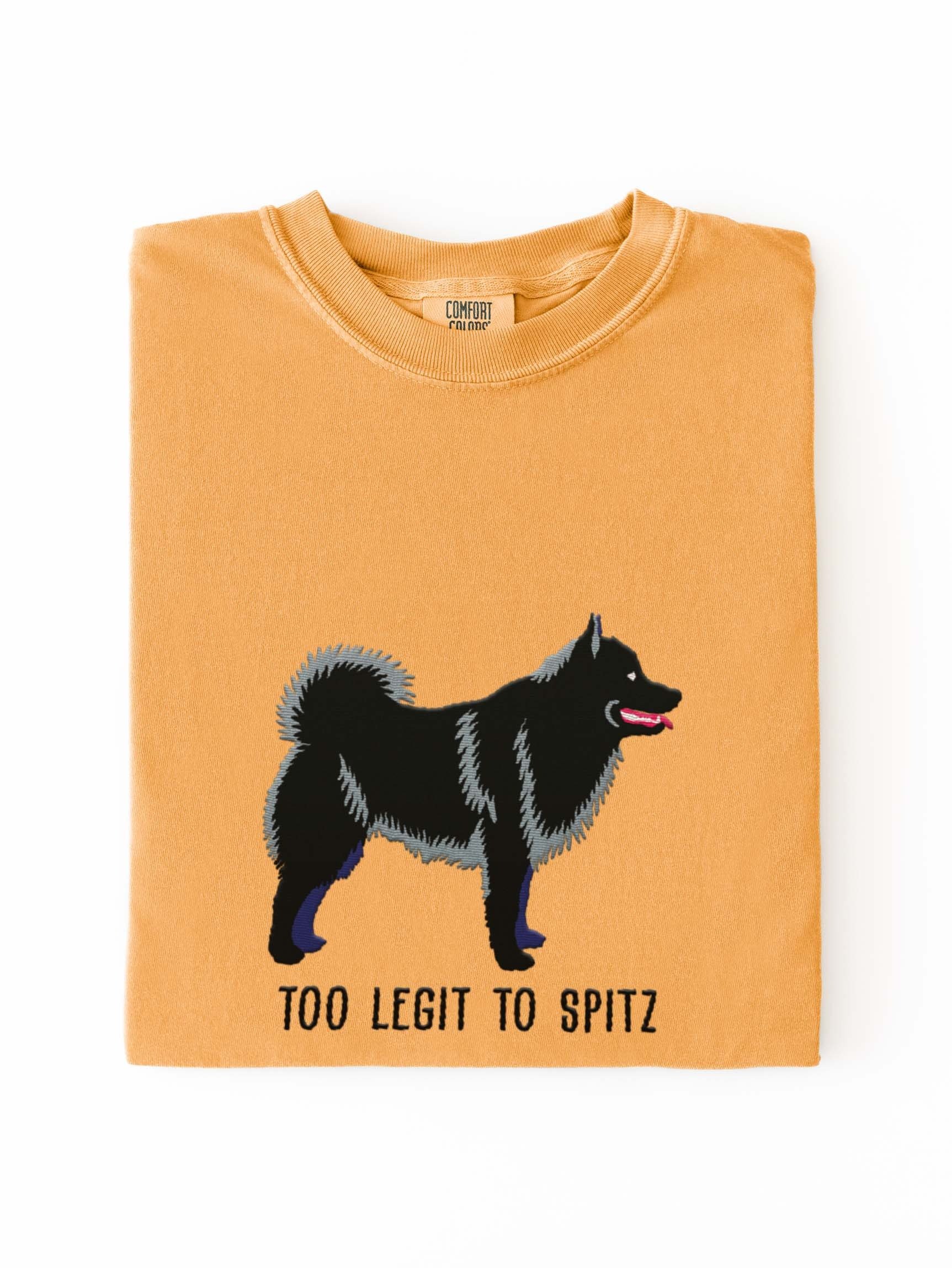 Too Legit to Spitz T-Shirt(Embroidered) of a Schipperke(Black) product image (1)