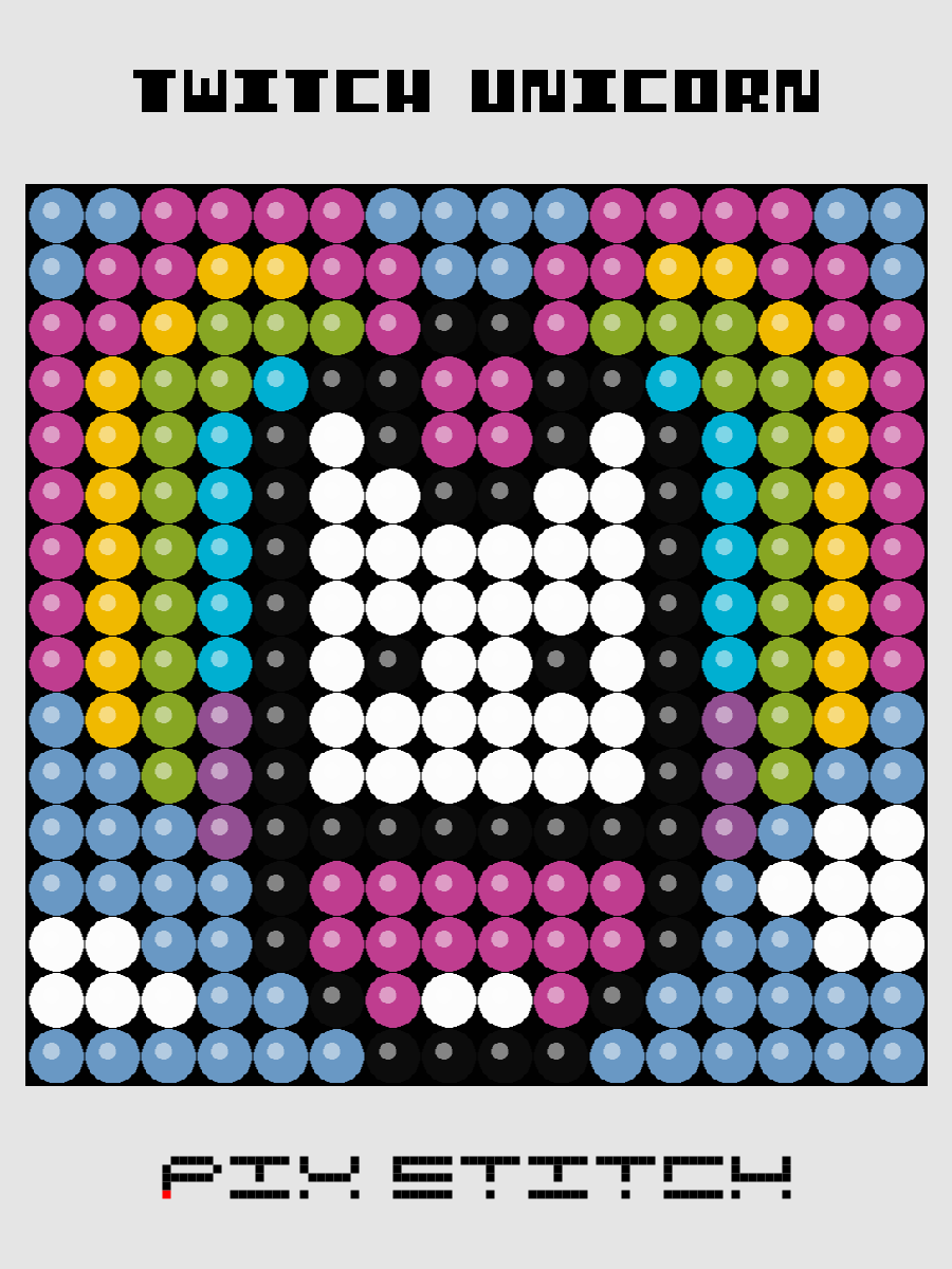 Twitch Unicorn Pixel Art product image (1)