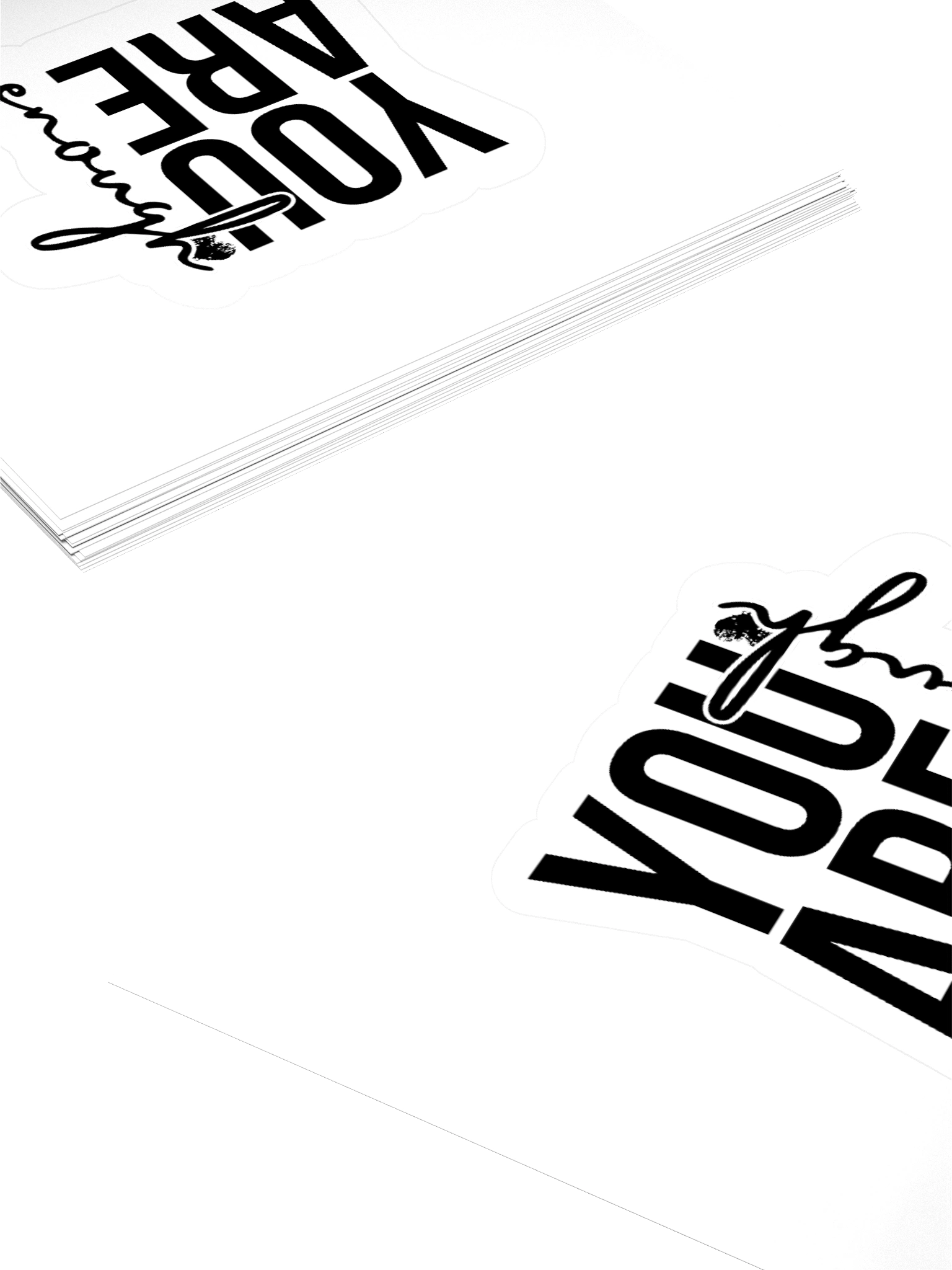 "You are Enough" Script Kiss Cut Stickers product image (10)