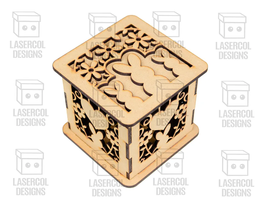 Easter Boxes Set (2 Sizes, 5 Styles) - Laser Cut Files product image (5)