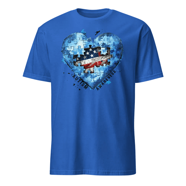 Autism Heart Puzzle American Flag product image (11)