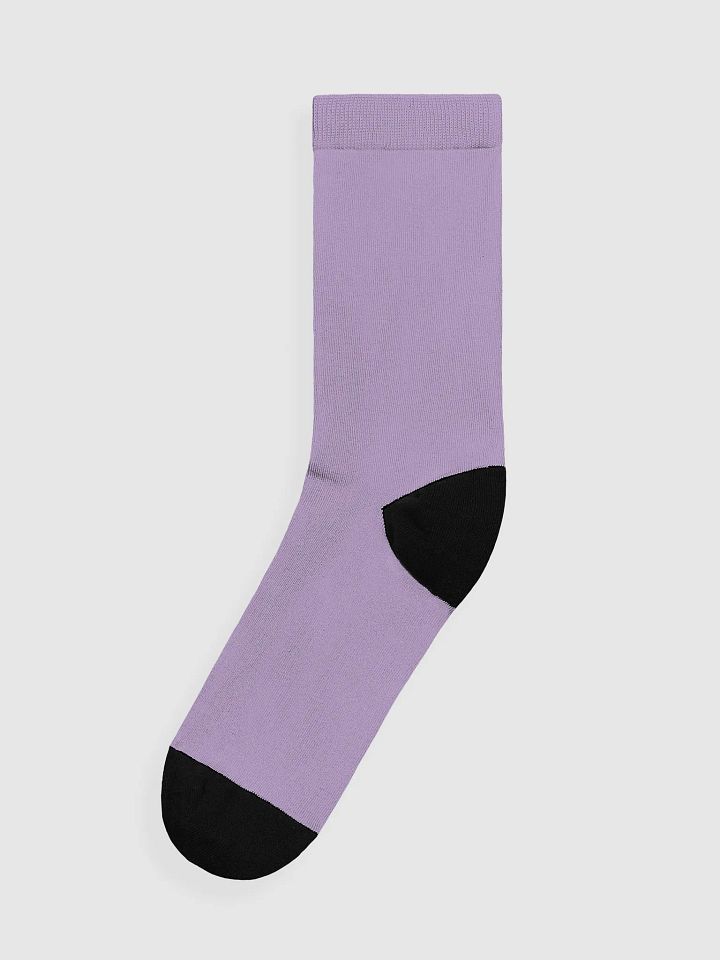 Salty Soles Crew Socks | BRN.2C.C.™ Edition | White Logo on East Side Lavender product image (2)