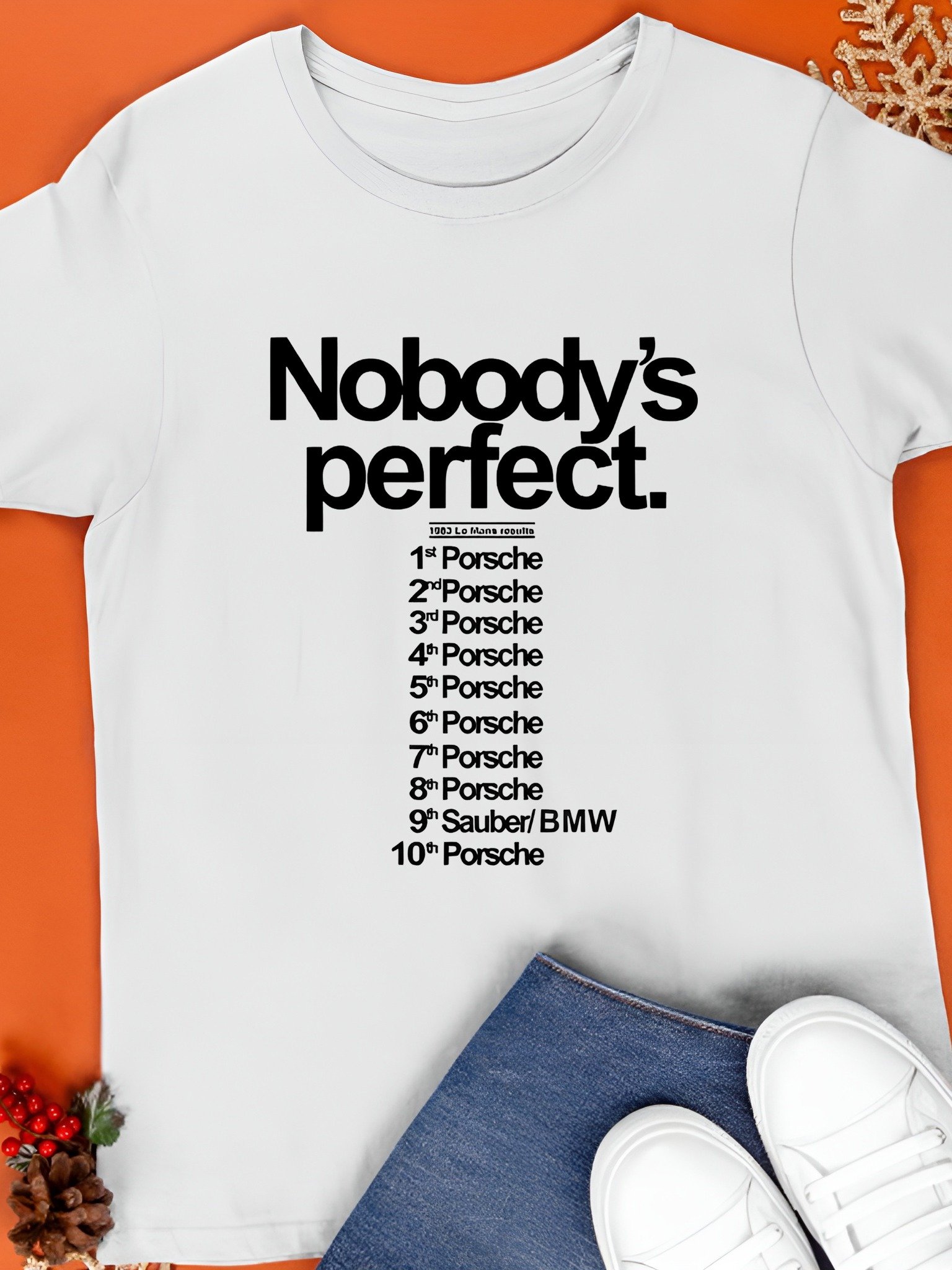 Nobody’s Perfect Mans 1983 Porsche T-Shirt product image (1)