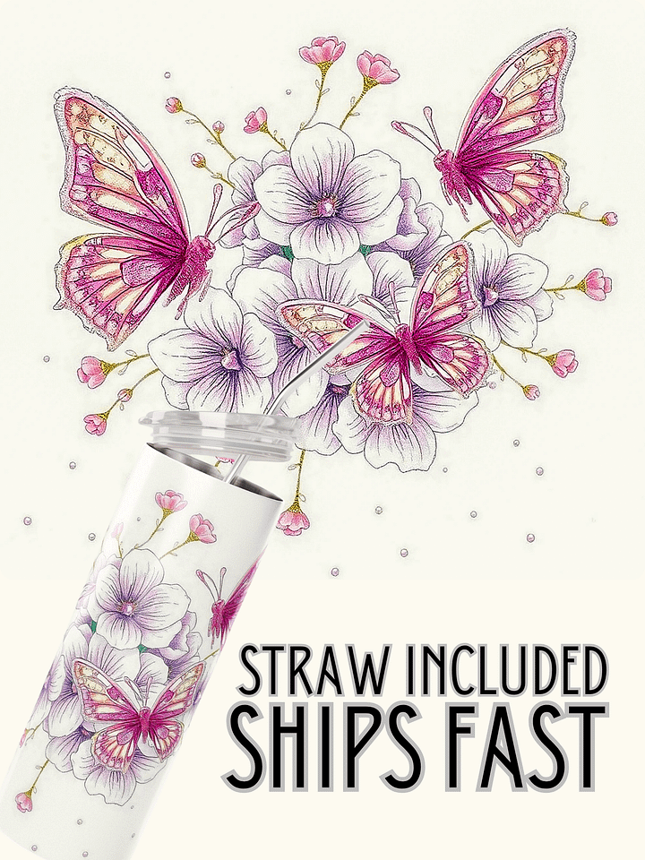 Magenta Butterfly Dreams Tumbler product image (1)