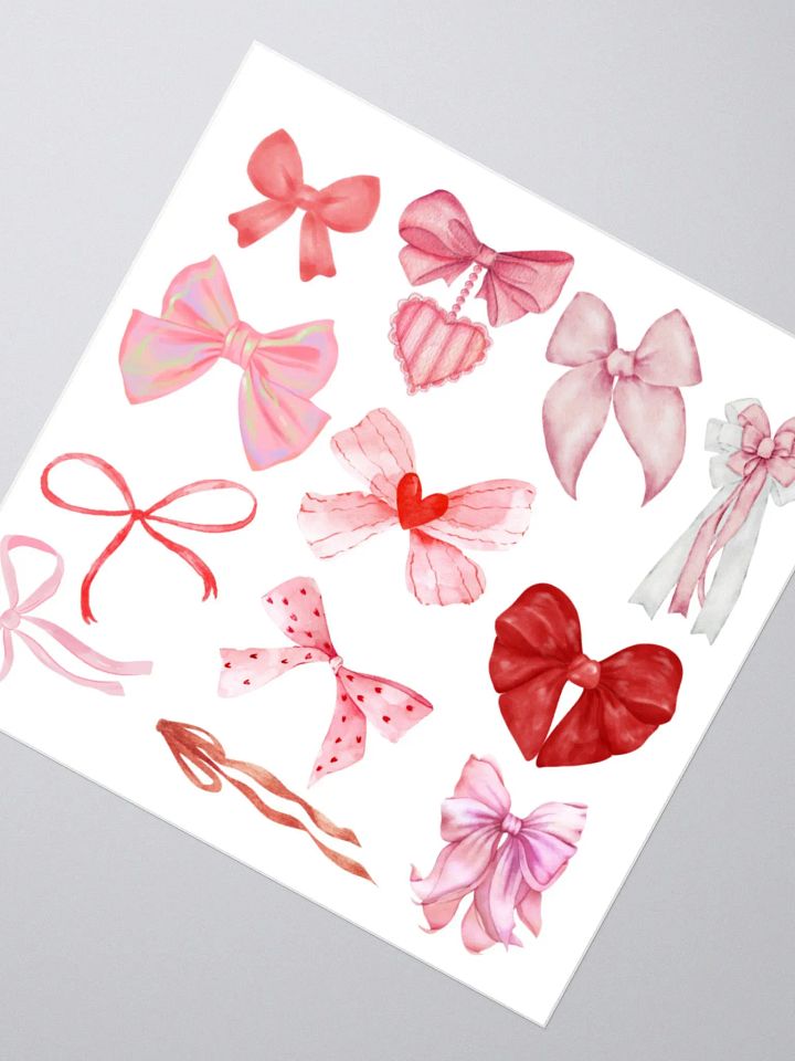 RED Bows Kiss Cut Stickers product image (4)