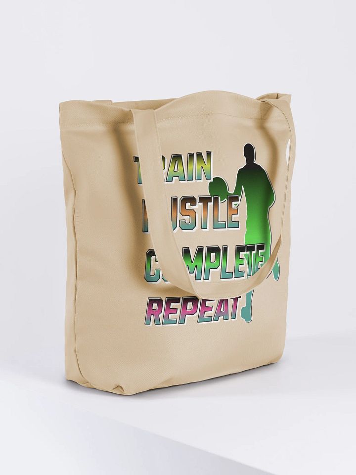 Train Hustle Complete Repeat Basketball Eco-Friendly Tote Bag product image (4)