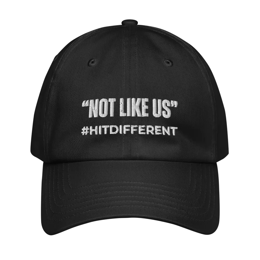 Stylish Under Armour® Dad Hat "NOT LIKE US" Dad Cap in Black by DJ GodSOUND! product image (1)