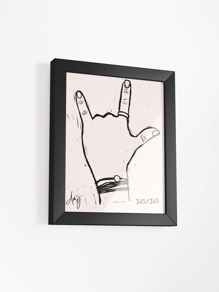 Linocut I Love You Art product image (14)