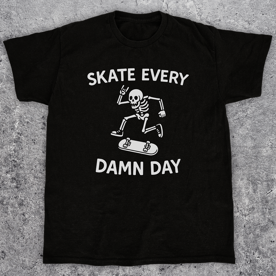 Skate every damn day, Skateboarding t-shirt, Unisex product image (1)