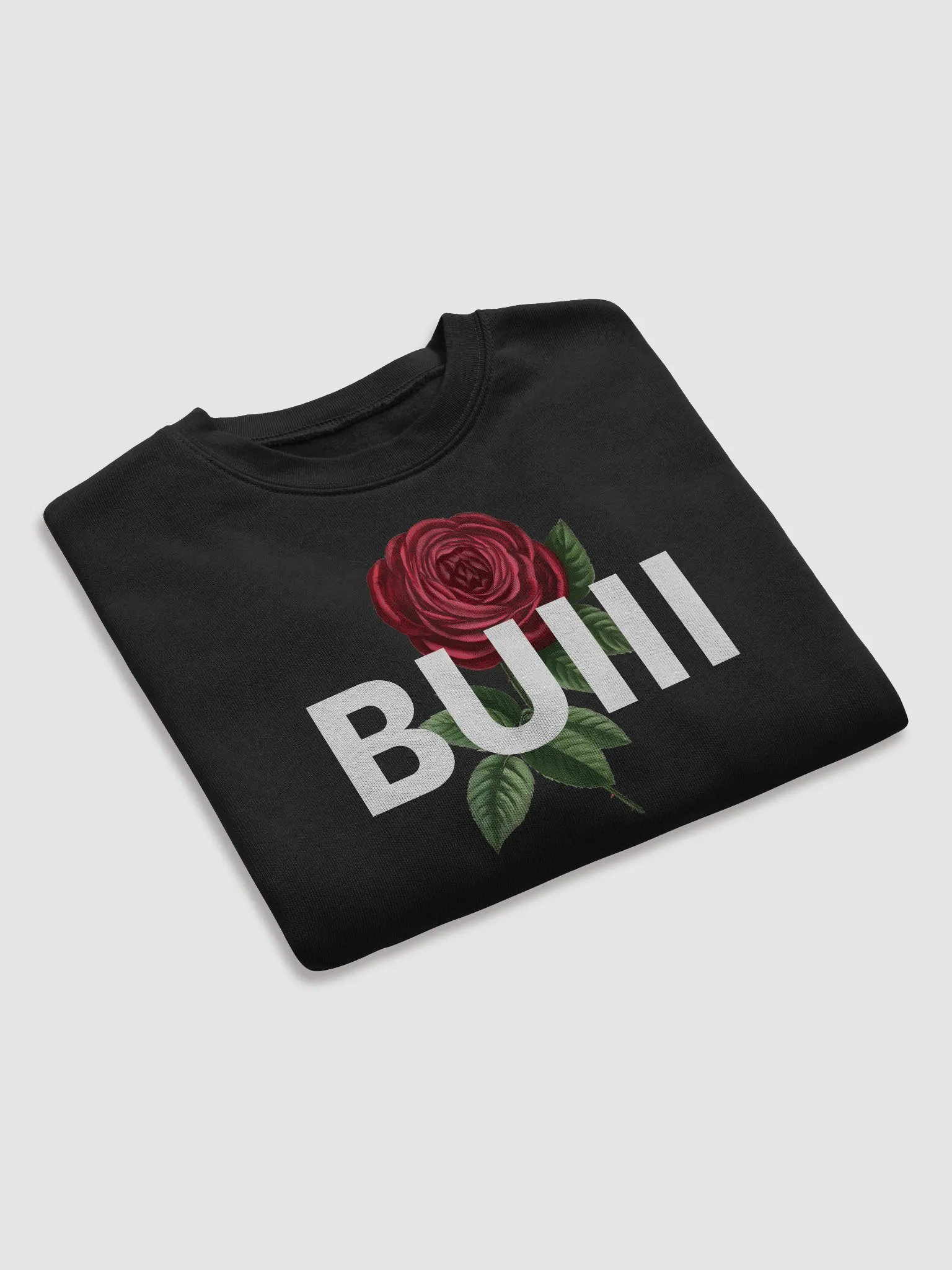 BUIII Logo Rose Women's Fleece Crop Sweatshirt product image (4)