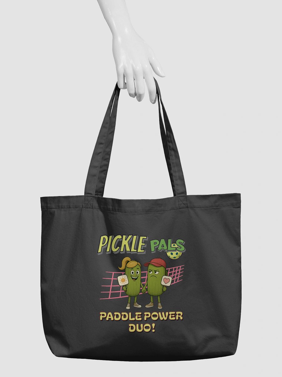 Pickle Pals Couple Paddle Power Duo Pickleball Eco-Friendly Tote Bag product image (3)