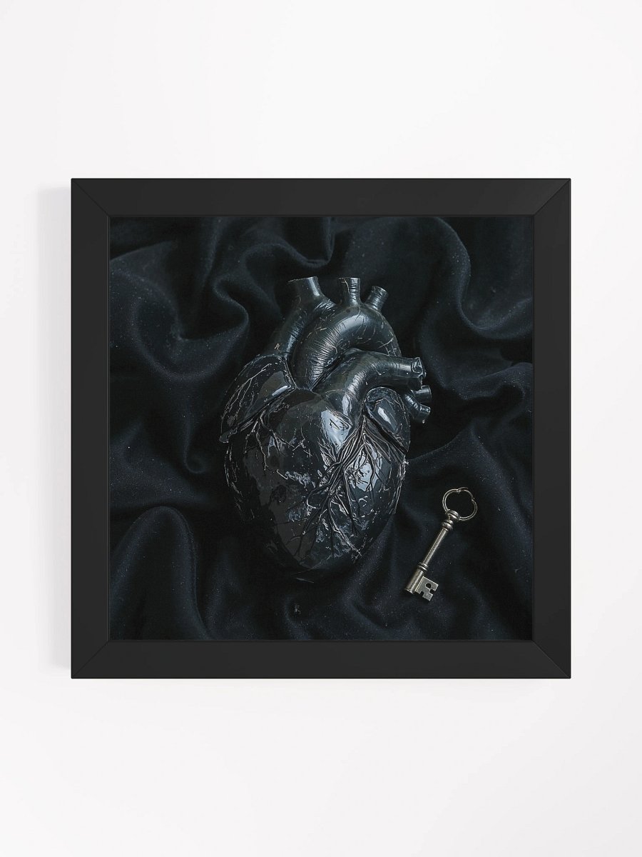 The Heart Locked in Obsidian Framed Print product image (2)