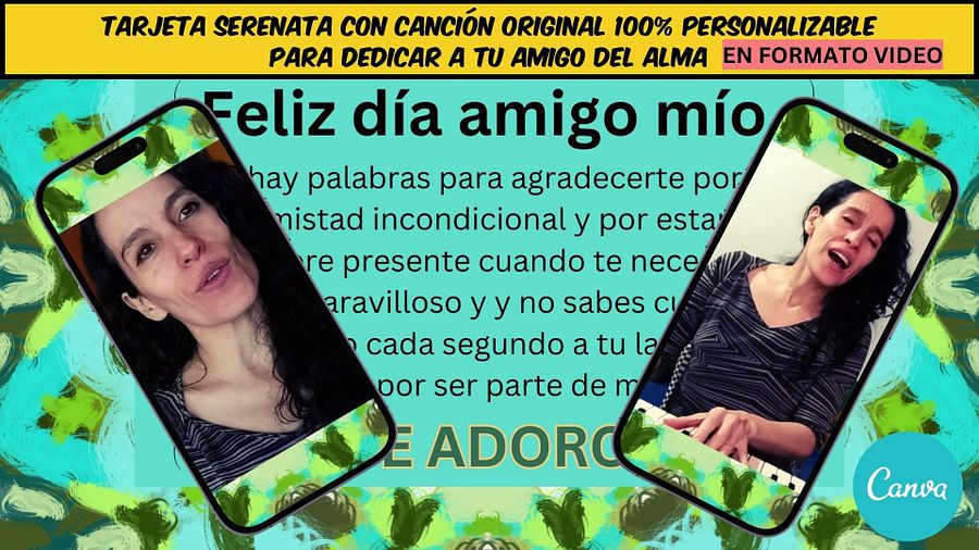 TARJETA PERSONALIZADA con serenata y cancion original para dedicar a un amigo hombre product image (1)