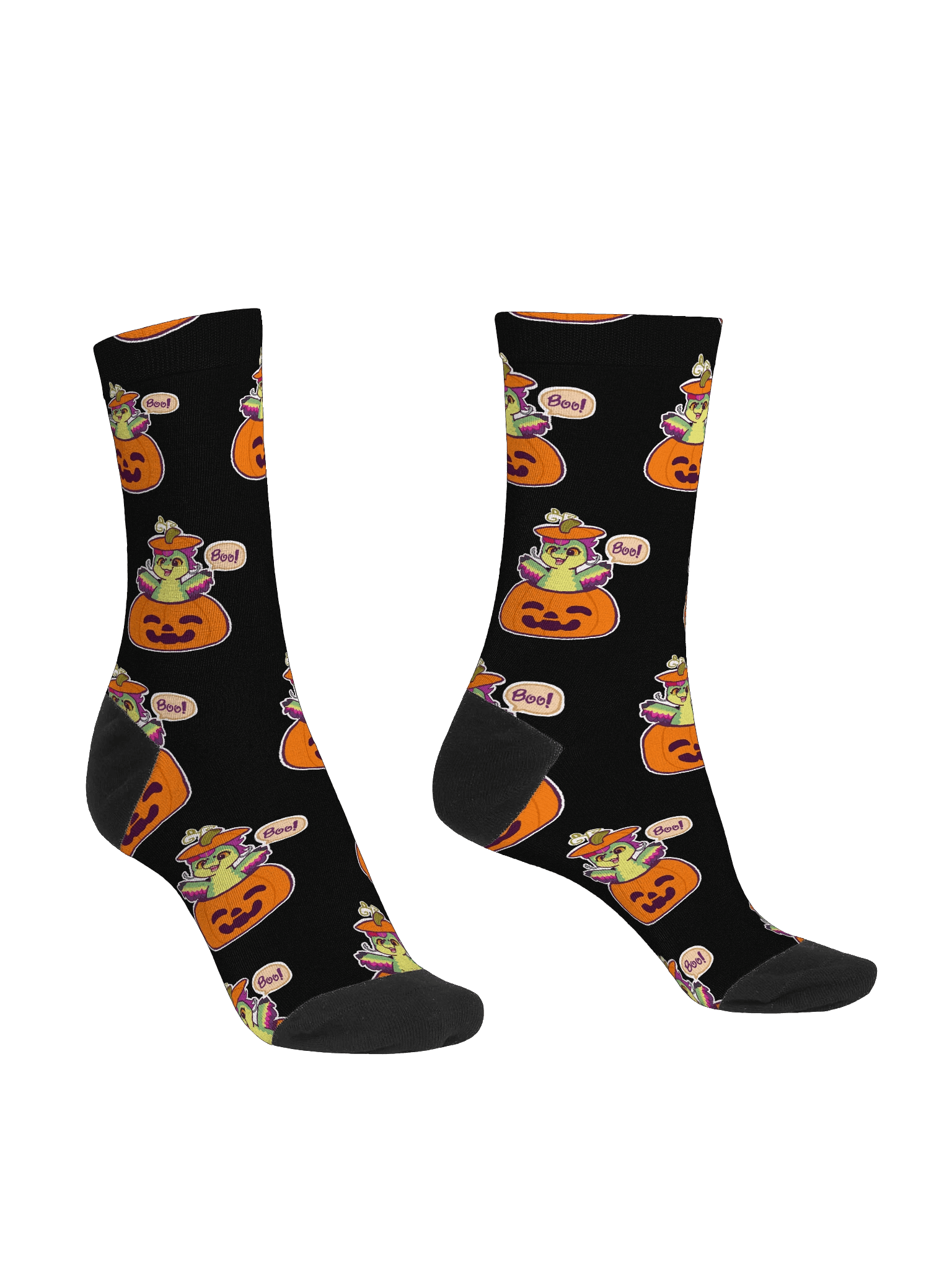 Halloween Pumpkin Raptor Socks! product image (3)