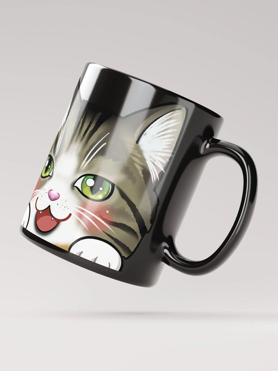 Cat Mug (Black Glossy) product image (2)