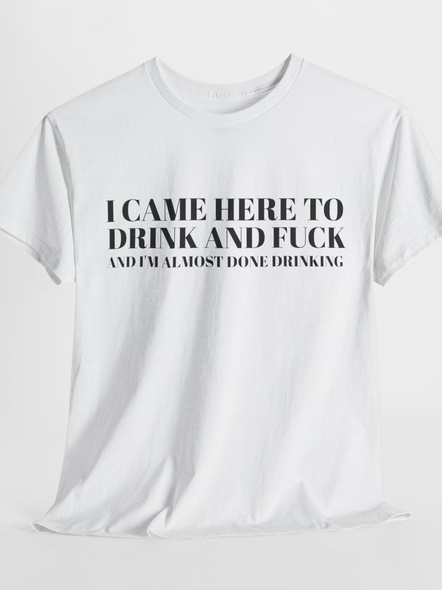 I Came Here To Drink & FCK Unisex Heavy Cotton Tee product image (1)