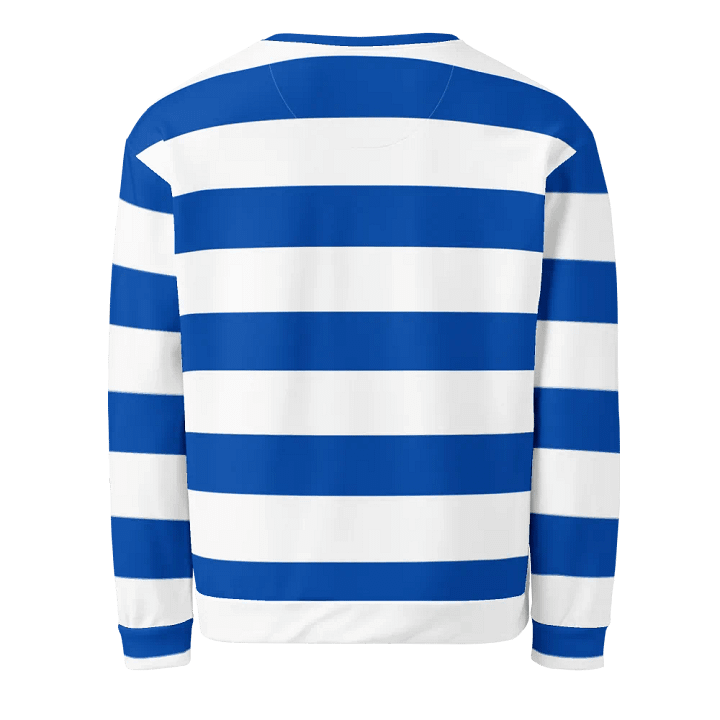 Cobalt Blue and White Striped Sweatshirt product image (2)