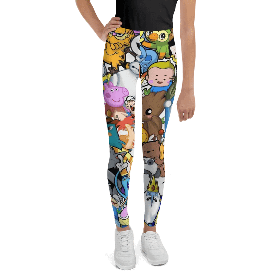 Kids Leggings – Cartoon Characters Print for Fun & Vibrant Style product image (1)