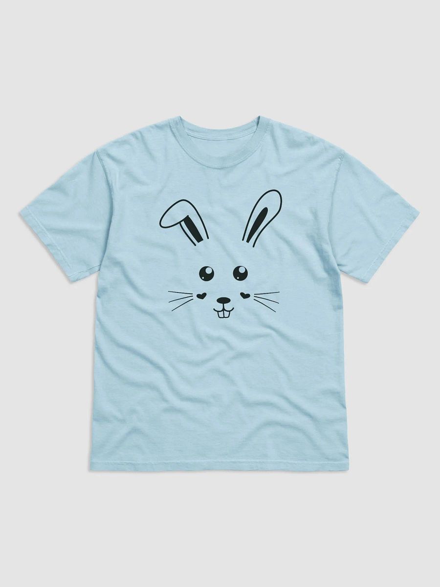 Cute Bunny Face Garment-Dyed Heavyweight T-Shirt, Unisex T-Shirt, Spring Apparel, Easter Gift, Animal Lover Tee, Cute Graphic Shirt product image (2)