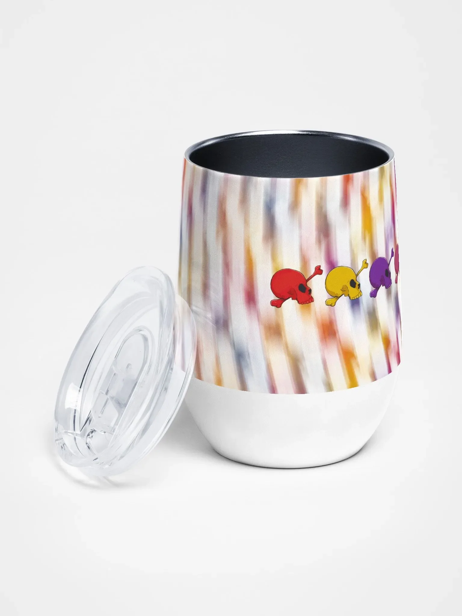 Colorful Skulls Wine Tumbler product image (2)