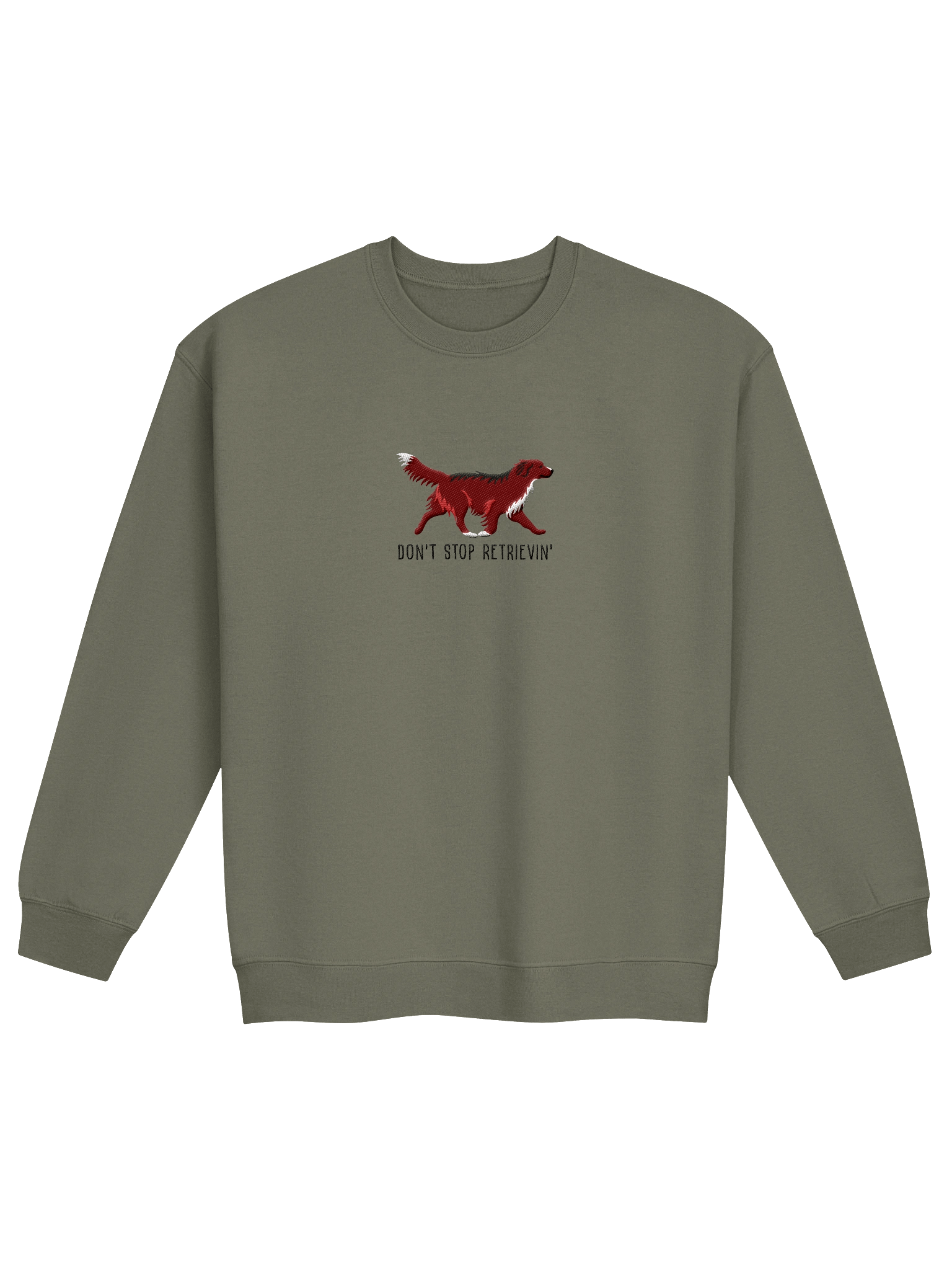 Don't Stop Retrievin' Sweatshirt (Embroidered) of a Nova Scotia Duck Tolling Retriever(Dark Red) product image (3)