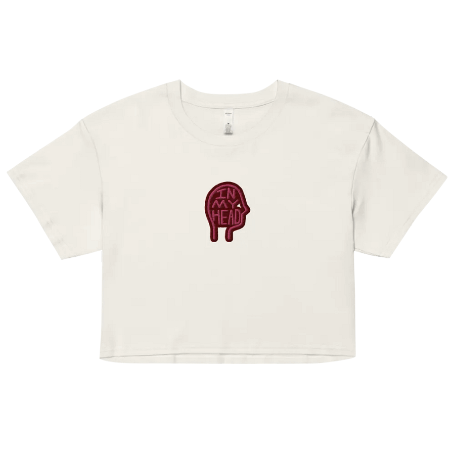 In My Head (rose design) embroidered cotton crop top product image (1)