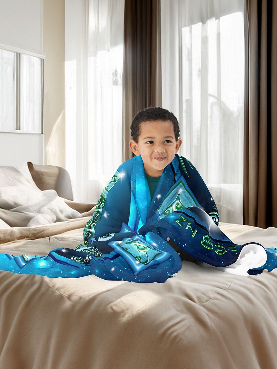 Healing Code 528 Hz Miracles Light-Tech Fleece Blanket product image (3)
