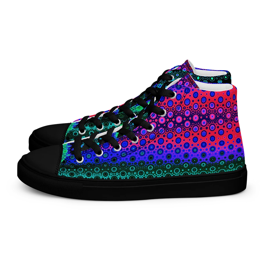 Abstract Multicoloured Pattern Men's Canvas Shoes High Tops product image (1)