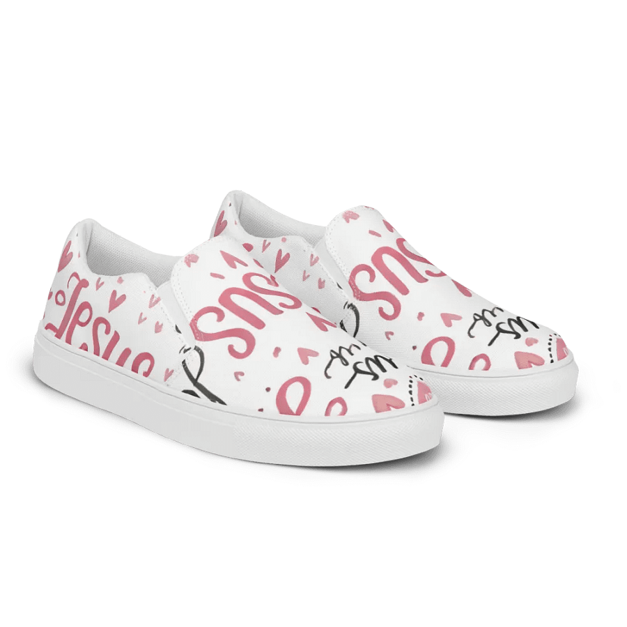 Jesus Is Love Women's Slip-On Canvas Shoes product image (6)