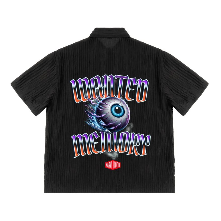 WANTED MEMORY®/NARVI FLOTIN® CORD GRAPHIC BUTTON UP product image (2)