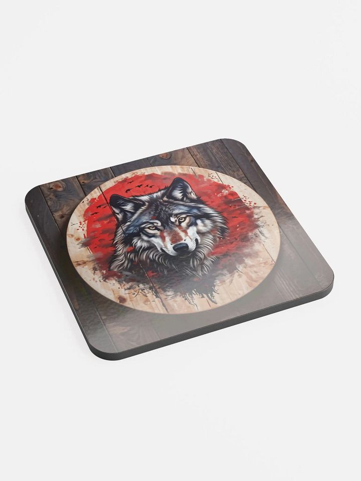 Glossed Cork Coaster - Wolf product image (2)