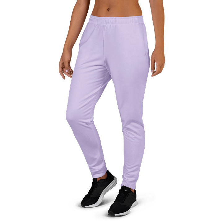 Soft Lilac Solid Color Women's Fleece Sweatpants product image (1)