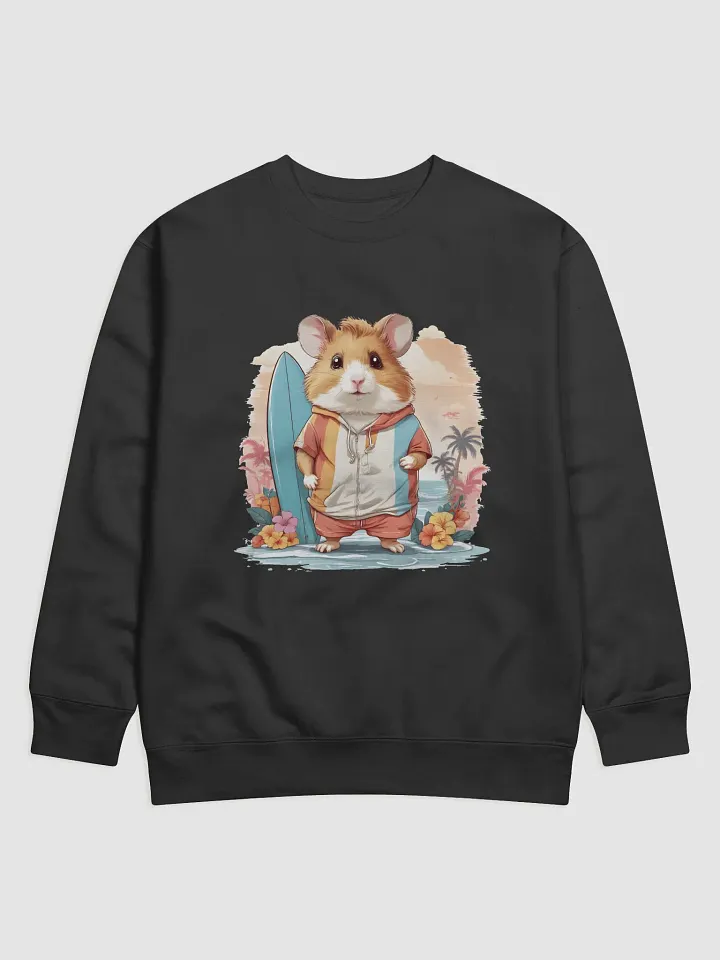 Surfing Hamster Cotton Premium Sweatshirt product image (7)