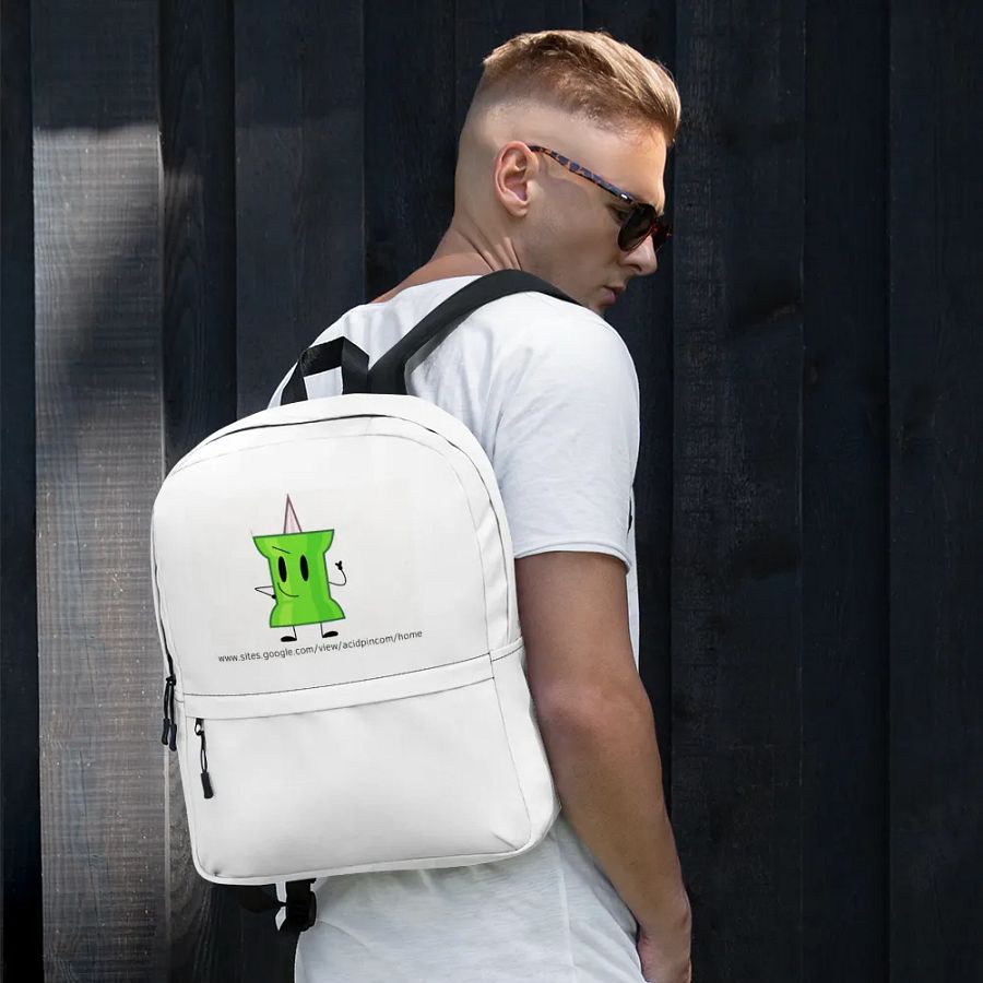 Acid pin and the website link backpack product image (3)