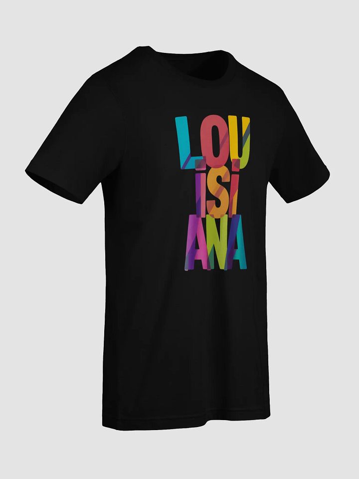 Vibrant Louisiana Letters T-Shirt product image (2)