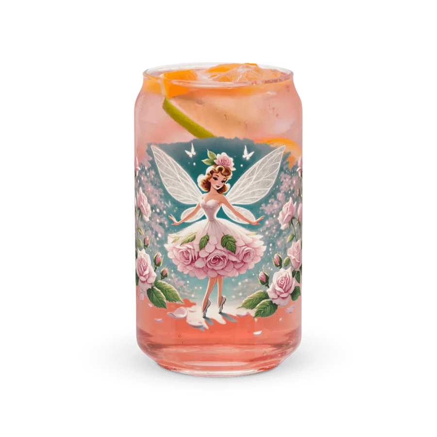 Pink Rose Fairy Can-Shaped Glass product image (37)