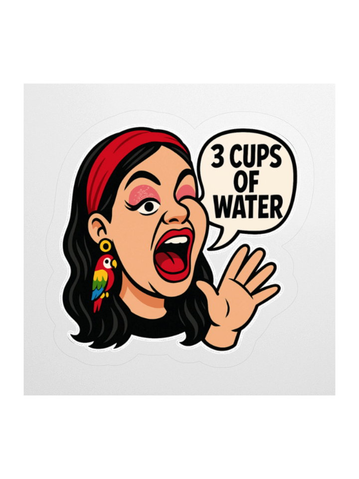 3 Cups of water sticker product image (2)