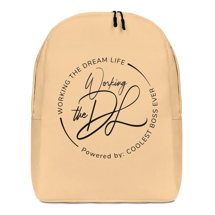 Work the Dream Life – Cream Minimalist All-Over Print Backpack for Work, Travel & Everyday Use product image (1)