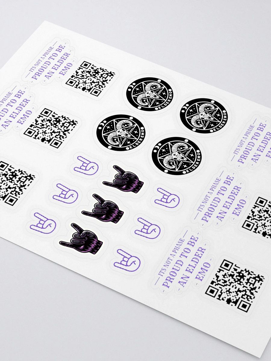 Elder Emo QR Code Sticker Sheet product image (2)